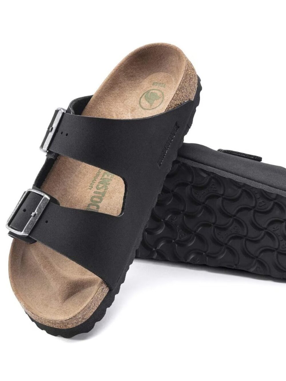 NEW Birkenstock Arizona VEGAN Black Sandals Slides Slip Ons 40 R Womens 9 to 9.5